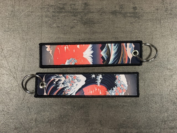 Key Strap Waves And Mount Fuji Red