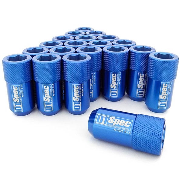 *SALE* D1 Aluminum alloy Wheel Lug Nuts 12x1.5 - 40mm - Blue