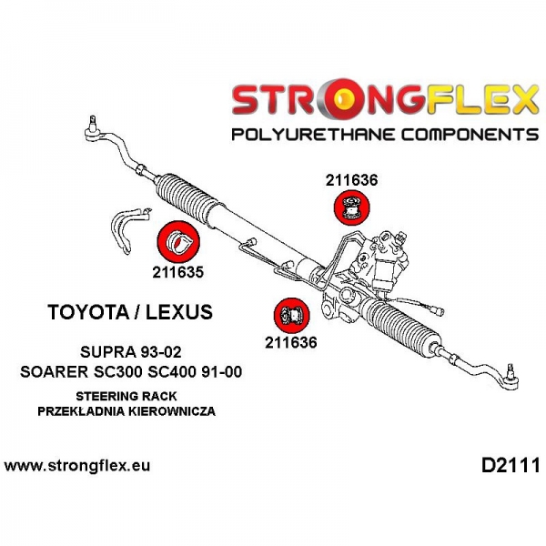 Toyota Supra MK IV Lexus Soarer SC 300 400 Fahrwerk Buchsen Kit SPORT STRONGFLEX PU 216228A