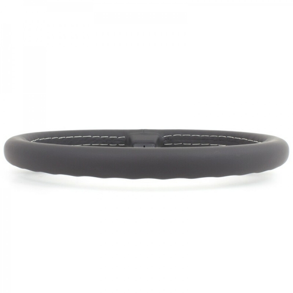 Nardi Classic ND34 Steering Wheel, Black Leather, Black Spokes, Grey Stitching, 40 mm Dish