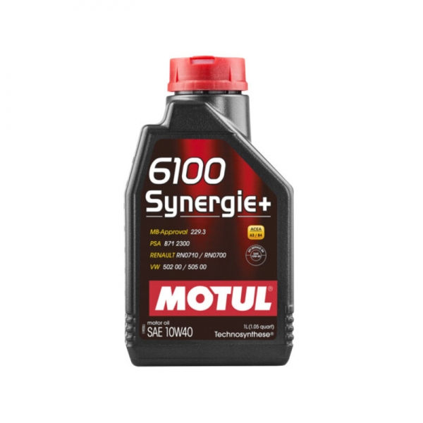 Motul 6100 Synergie+ 10W40 Motor Öl (1L) (Mercedes, Renault, VW, PSA)