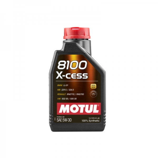 Motul 8100 X-Cess 5W30 Motor Öl (BMW, VW, Mercedes, Renault) 1L