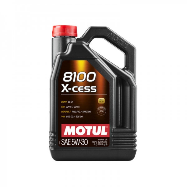 Motul 8100 X-Cess 5W30 Motor Öl (BMW, VW, Mercedes, Renault) 5L