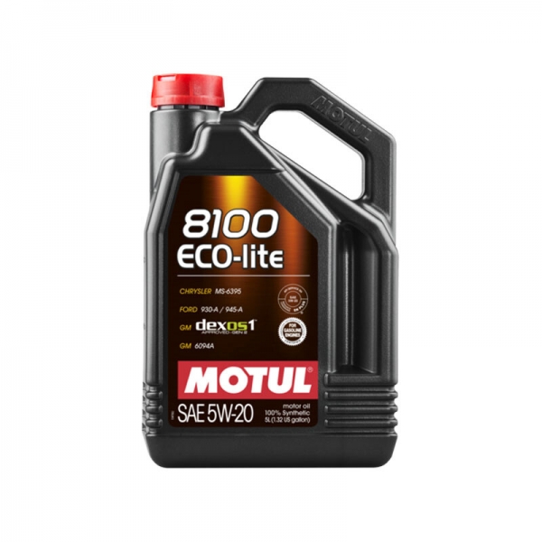 Motul 8100 Eco-Lite 5W20 Motor Öl (Ford, Chevrolet, Opel, GM...) 5L