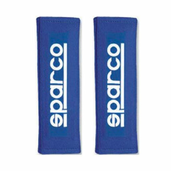 Sparco 2" Seat Belt Shoulder Pads in Red / Blue / Black