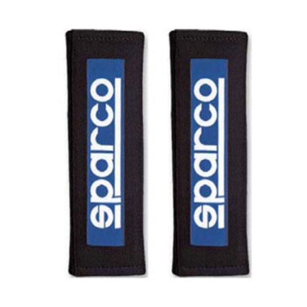 Sparco 2" Seat Belt Shoulder Pads in Red / Blue / Black