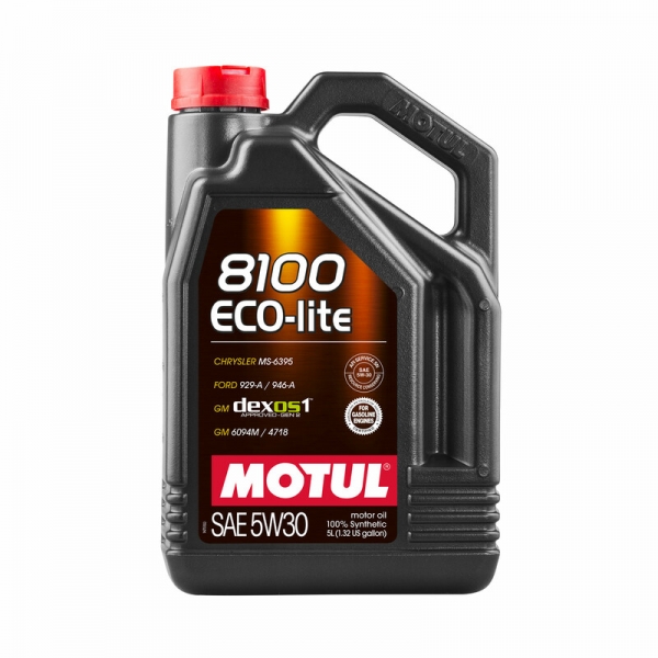 Motul 8100 Eco-Lite Dexos1 5W30 Motor Öl (5L) (GM, Honda, Subaru, Toyota...)