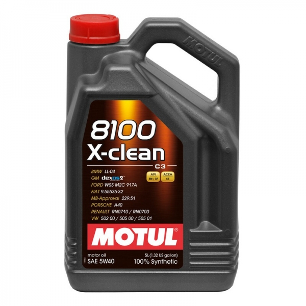 Motul 5W40 8100 X-Clean Motor Öl (BMW, Mercedes, Porsche, Renault Sport) 5L