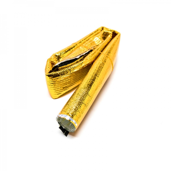 Gold Heat Protective Velcro Sleeve Ø8 to Ø50 mm