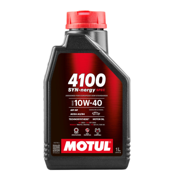 Motul 4100 Syn-nergy+ 10W40 Engine Oil 1L (Mercedes, Renault, VW, PSA)