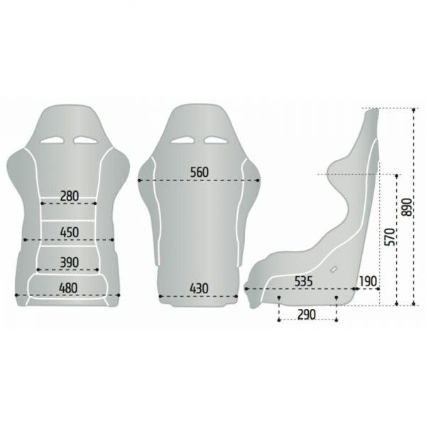 Sparco QRT-R Sky Bucket Seat (FIA)