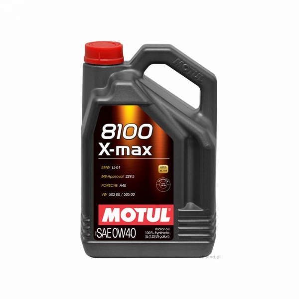 Motul X-Max Motor Öl - 0W40 8100 (BMW, Mercedes, Porsche, VAG) 5L