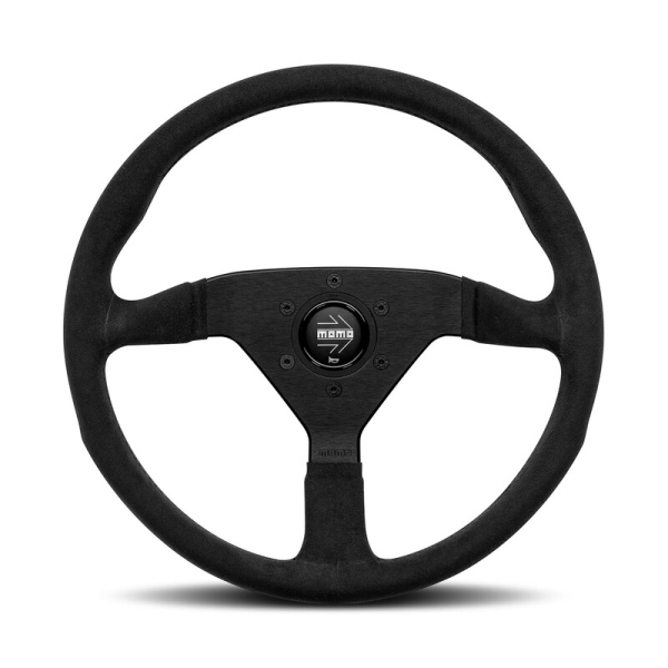 Momo Montecarlo Steering Wheel 40 mm Dish Black Microfiber - 35cm