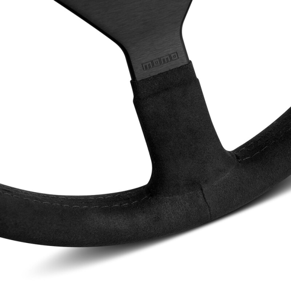 Momo Montecarlo Steering Wheel 40 mm Dish Black Microfiber - 35cm