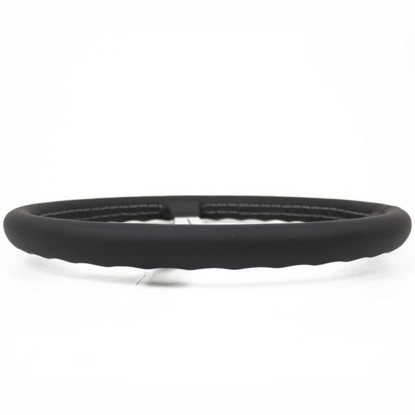 Nardi Classic ND39 Steering Wheel, Black Leather, Satin Spokes, Grey Stitching, 30 mm Dish