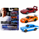 1/87 F&F Nano Cars Dom´s Dodge Charger Daytona / Brian´s Toyota Supra / Brian´s Ford Escort - Jada