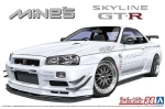 1/24 Aoshima Nissan Skyline R34 GTR Mines Modellbausatz