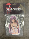 Girl With Purple Hair And Eyes Car Air Freshener - Strawberry