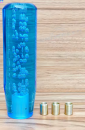 Bubble Schaltknauf 8-Kant 10/15cm Blau