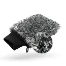 Premium Waschhandschuh Grob Grau